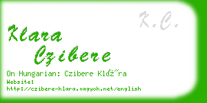 klara czibere business card